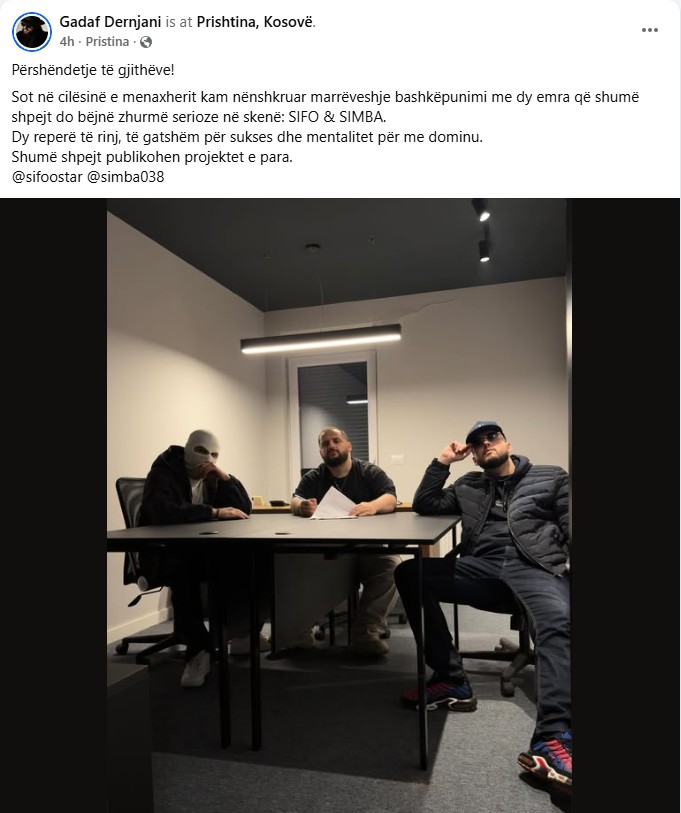 Sifoostar dhe Simba038 pjesë e menaxhmentit të Gadaf Dernjani