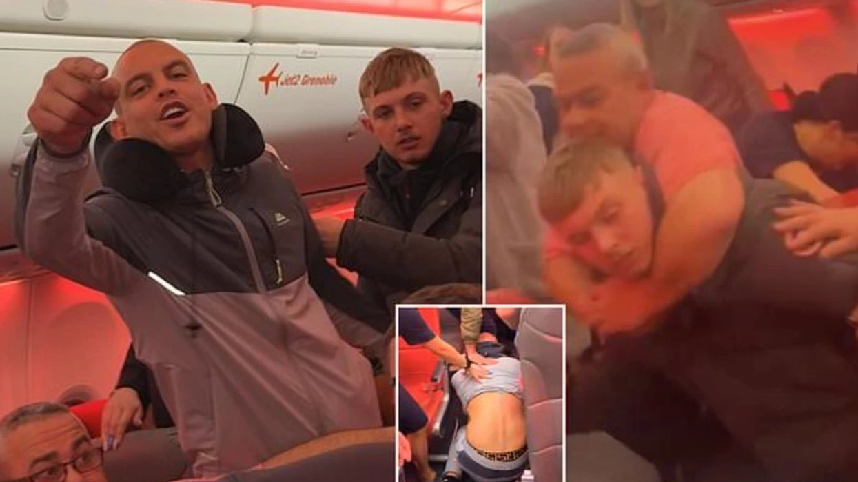 Përleshja masive në fluturimin nga Turqia për në Mançester   momentet pak para se të ndodhte  përplasja e madhe  e cila la gjak në dysheme 