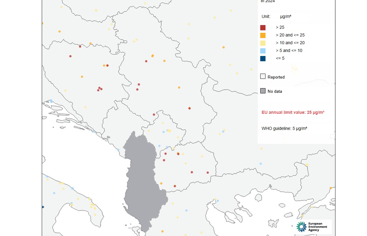 Macedonia e Veriut: vendi me numrin më të lartë të vdekjeve nga ndotësia PM2.5 në Evropë 