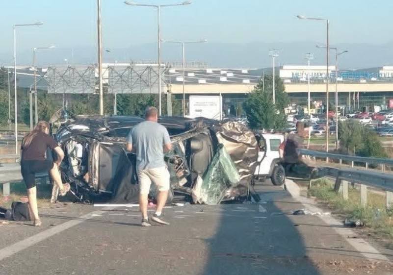 Aksident i rëndë pranë aeroportit të Shkupit  disa të lënduar