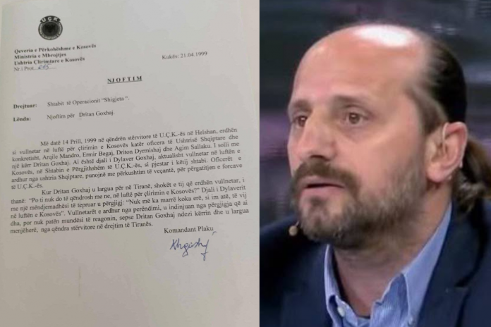 Rama publikon letrën sesi Goxhaj refuzonte të luftonte për UÇK në