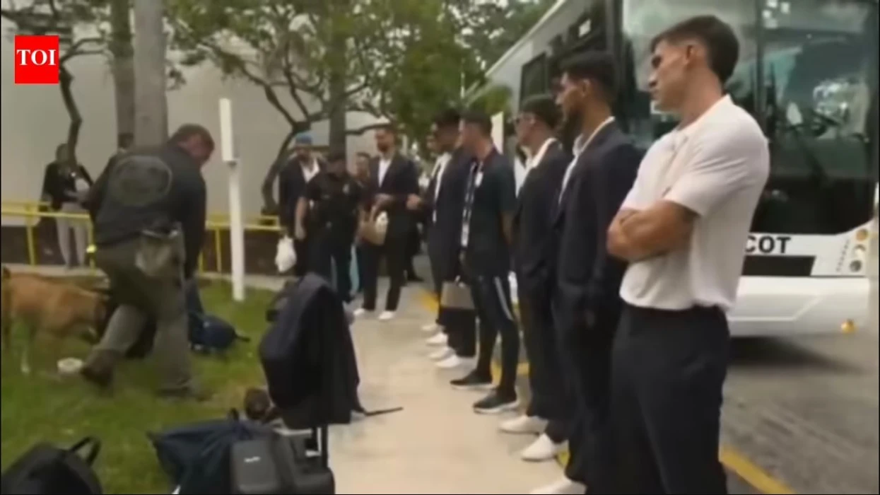 Poshtërim për uruguaianët në Kupën e Botës në Amerikë  Policia i kontrolloi me qen nuhatës