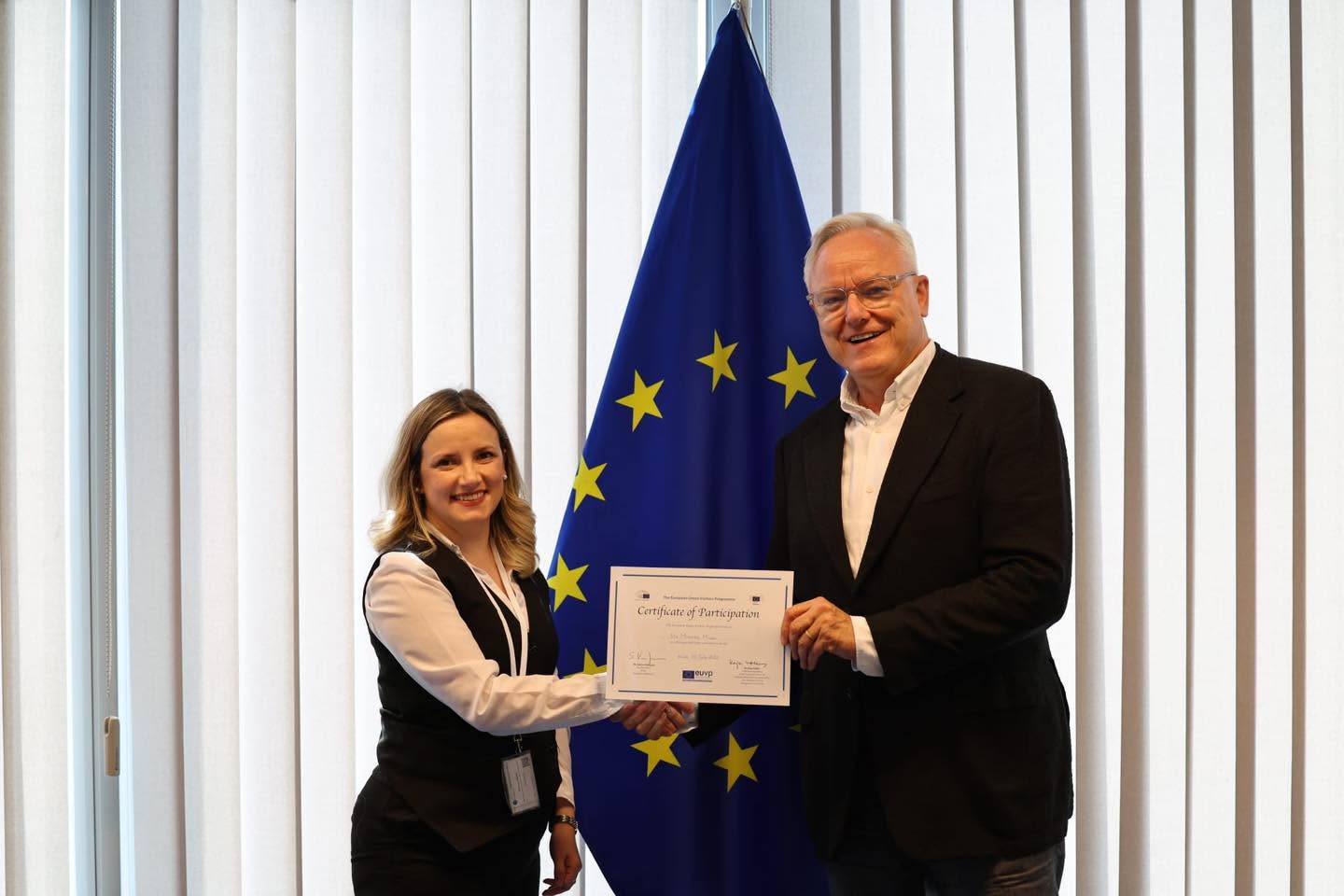Mimoza Musa  përfundon programin EUVP në Bruksel dhe Strasburg  Përvoja evropiane motiv për reforma dhe integrim