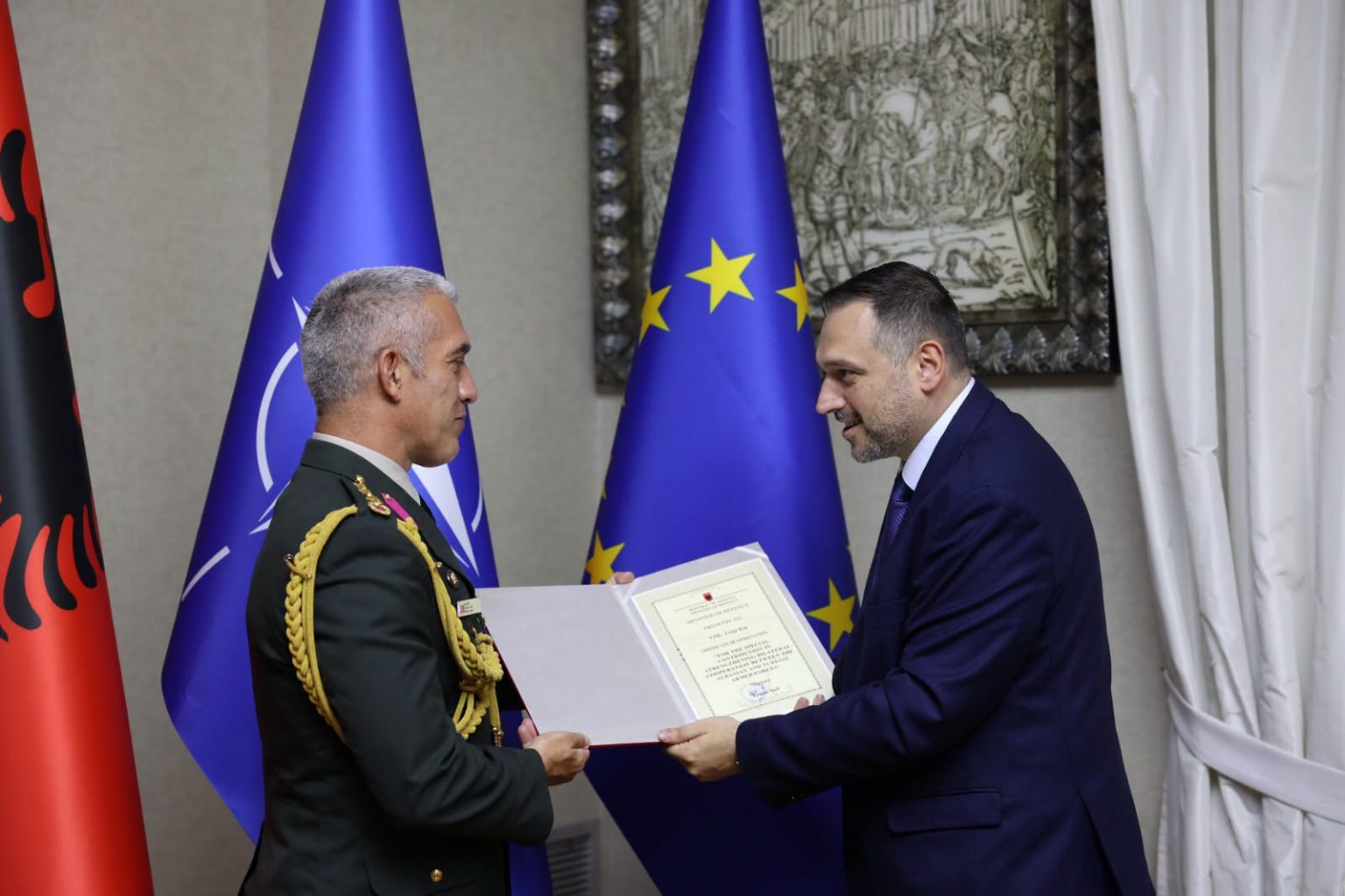 Kontribut në forcimin e bashkëpunimit në mbrojtje  Nufi vlerëson Atasheun Ushtarak të Turqisë