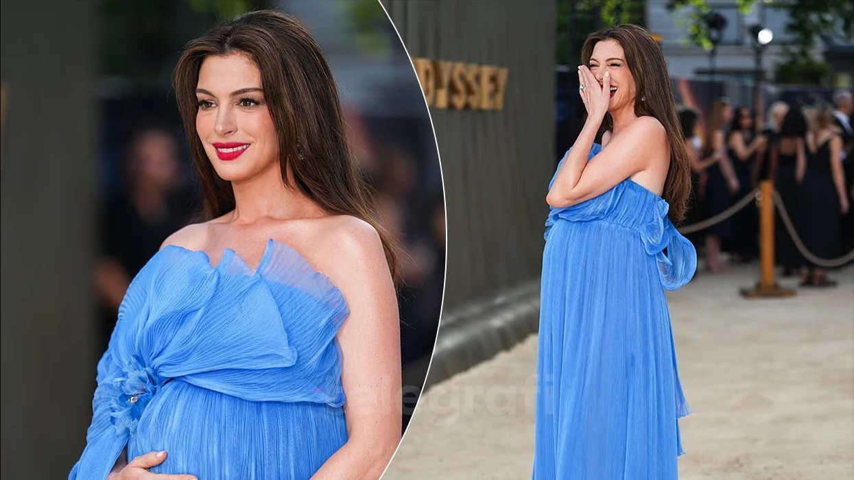 Anne Hathaway tërheq vëmendjen me barkun e rrumbullakosur në tapetin e kuq