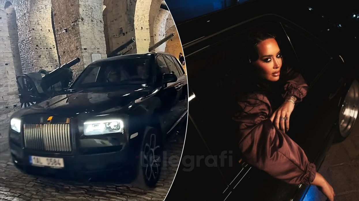Dafina Zeqiri surprizon ndjekësit  shfaqet me veturë brenda Kalasë së Gjirokastrës