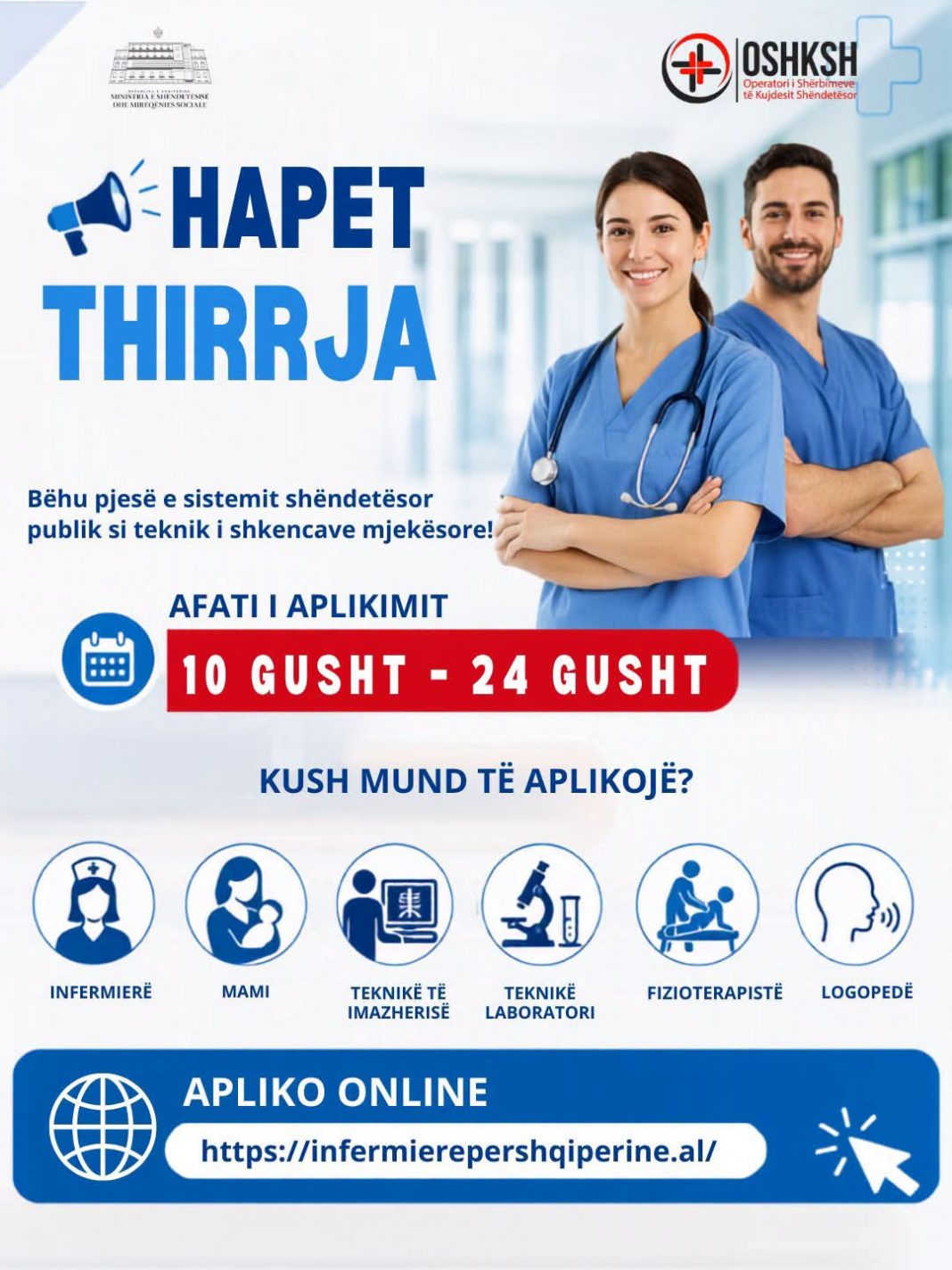 ministria-e-shendetesise-hap-thirrjen-per-tekniket-e-shkencave-mjekesore-aplikimet-deri-me-24-gusht