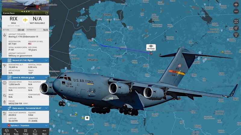 Avioni ushtarak amerikan u pa mbi Moskë  mediat amerikane  Drejtori i CIA  John Ratcliffe vizitë në Rusi