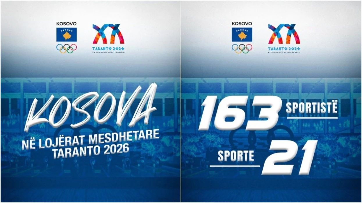 Kosova do të përfaqësohet me rekord sportistësh në Lojërat Mesdhetare Taranto 2026