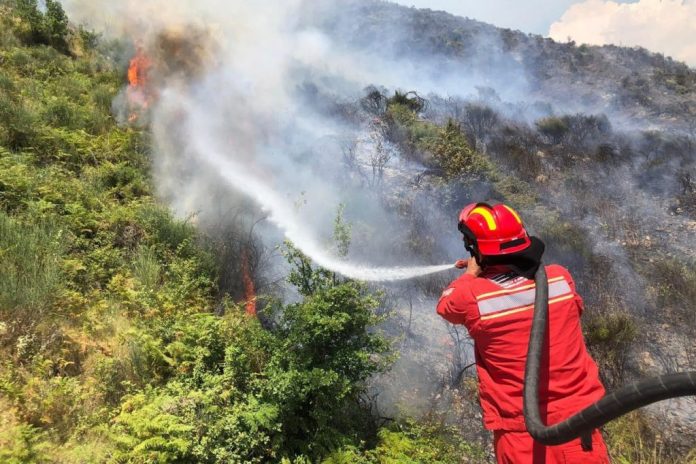 Nëntë vatra zjarri aktive  395 forca operacionale dhe tre helikopterë në terren