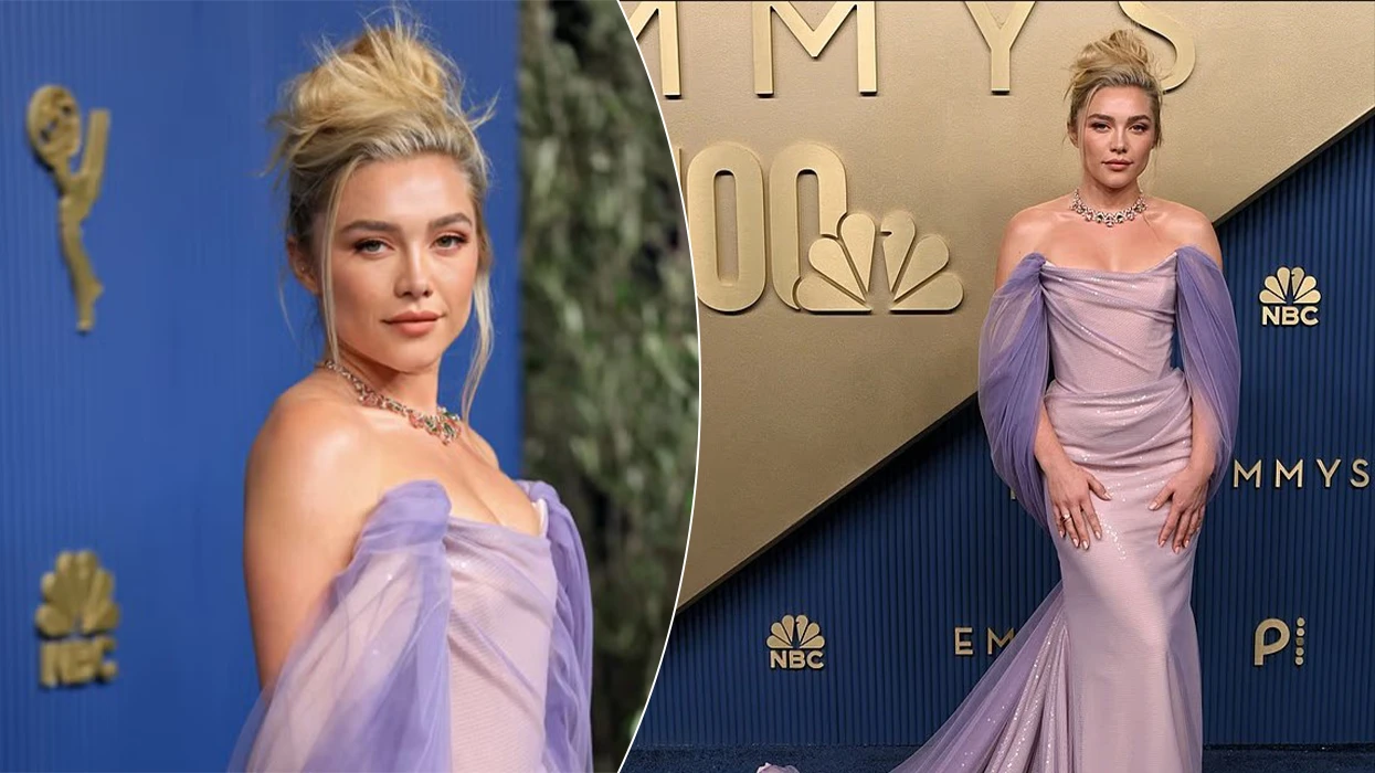 Florence Pugh zgjedh vjollcën dhe sjell një nga pamjet më elegante të Emmy-ve