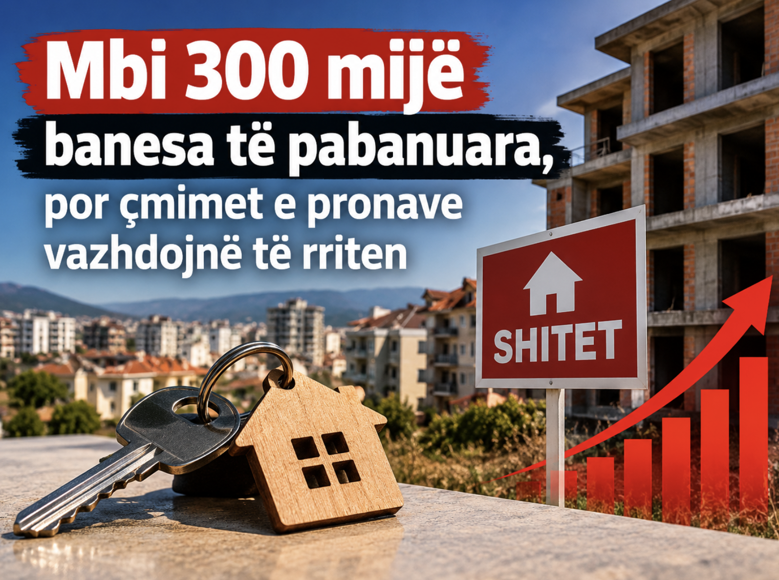Mbi 300 mijë banesa të pabanuara  por çmimet e pronave vazhdojnë të rriten