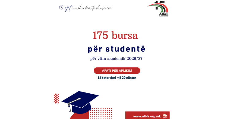 Konkurs për ndarjen e bursave për vitin akademik 2026/2027