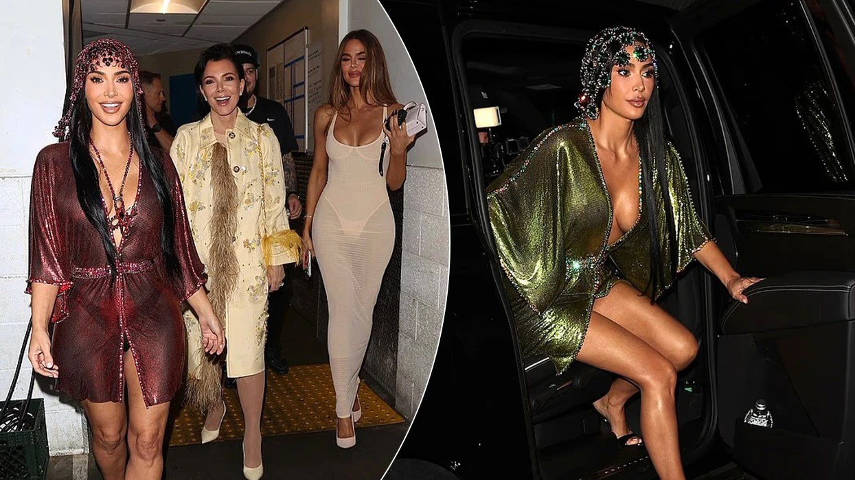 Kim Kardashian feston 46 vjetorin me dy fustane rrjete  pranë motrave dhe vëllait Rob